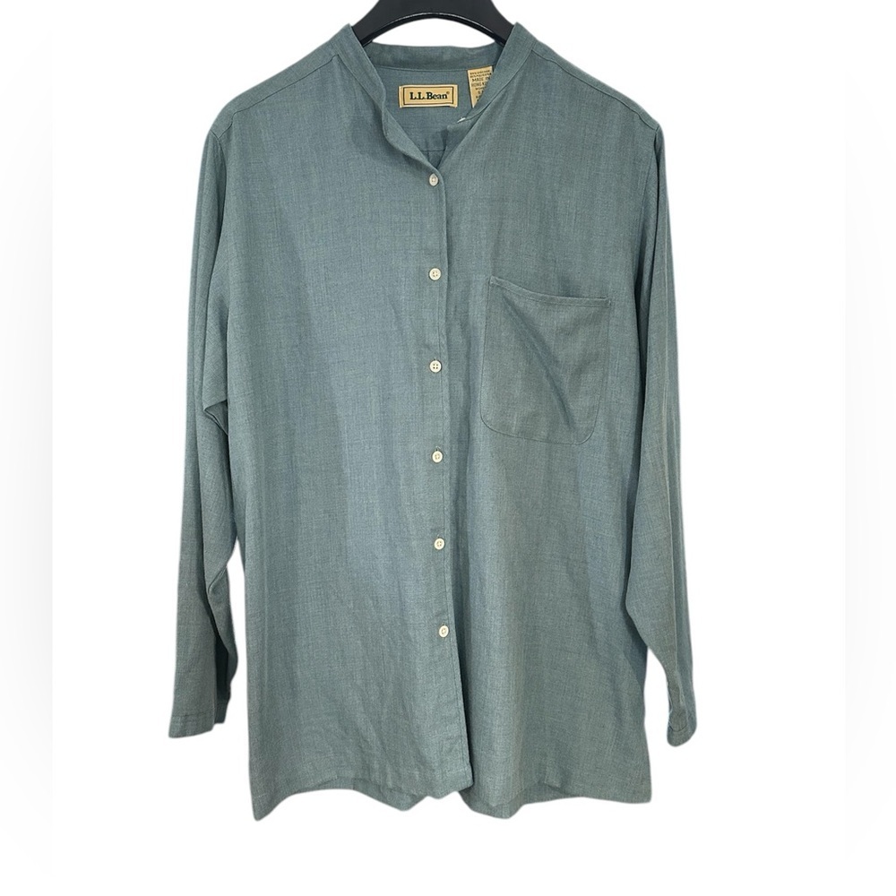 Beautiful Vintage Lightweight Linen Like Button Up Bohemian Top